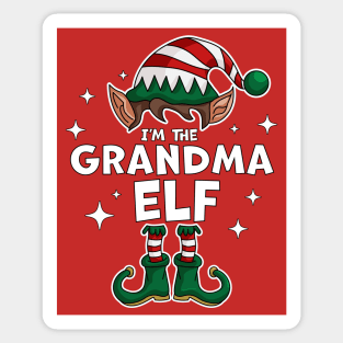 I'm the Grandma Elf - Funny Christmas Matching Family Group Sticker